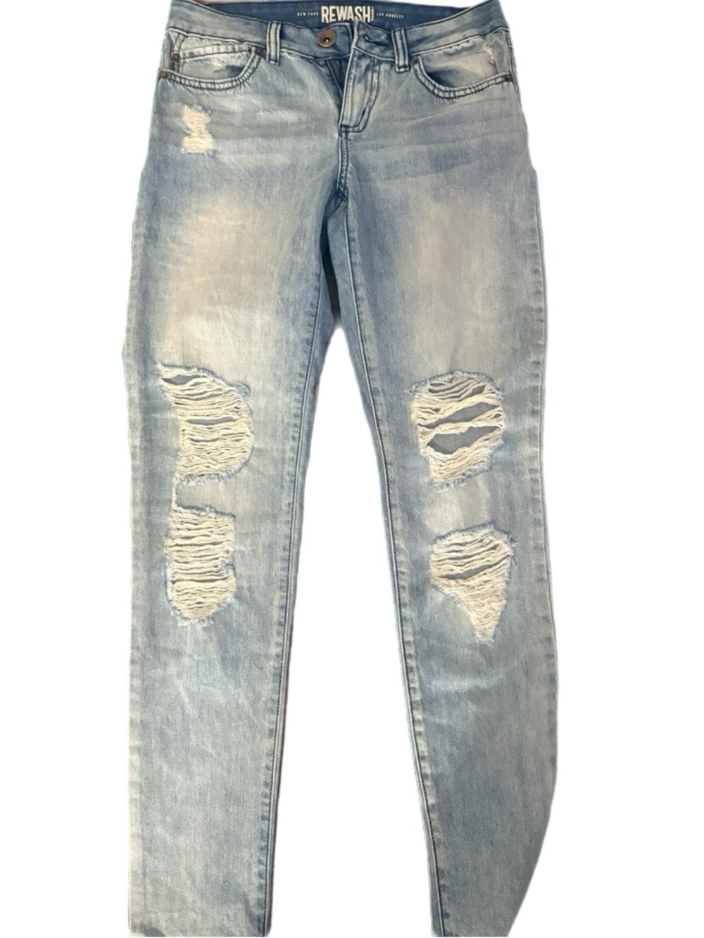 Rewash Light Blue Ripped Skinny Jeans - Picture 2 of 4
